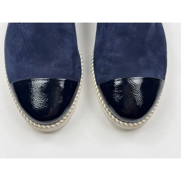 Paul Green Daniella‎ Flats Women 4.5 US 7 EUC Suede Round toe Slip on Navy Blue