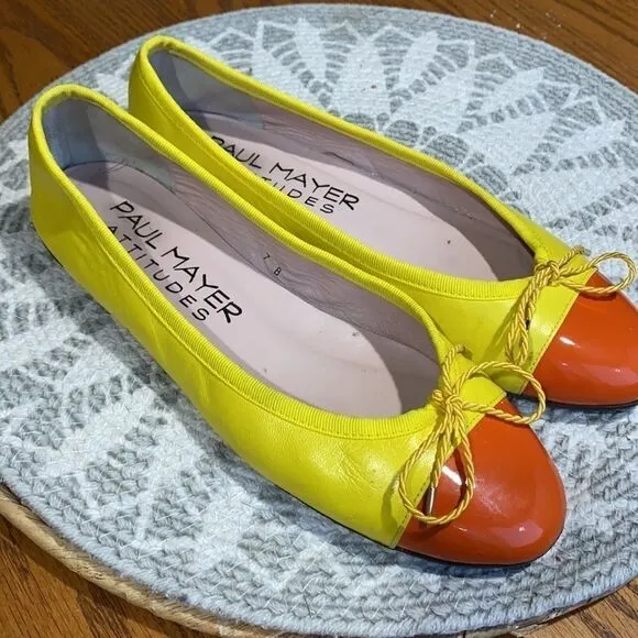 PAUL MAYER LEATHER CAP TOE FLATS SHOES A10