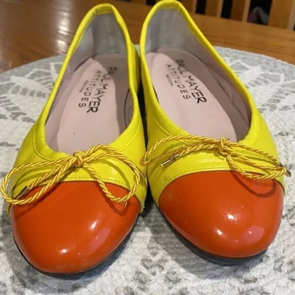 PAUL MAYER LEATHER CAP TOE FLATS SHOES A10