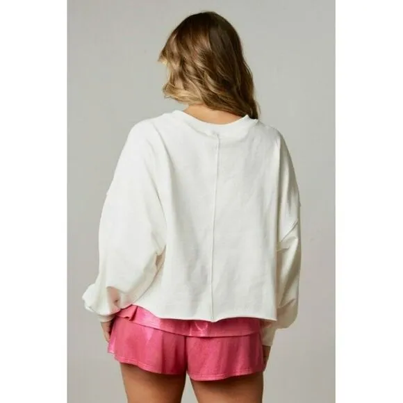 Peach Love All the Stars Are Closer Layered Sequin Star Shorts Pink IFKP54111-01