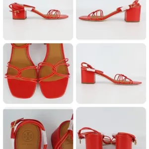 Peach Tory Burch mini Benton knotted strap sandal color bright samba size 7.5