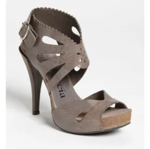 Pedro Garcia Gray Pauline Heel Sandals size 6.5