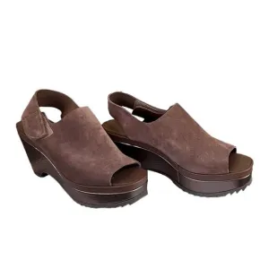 Pedro Garcia Felipa taupe Suede Platform Sandals NEW 6.5