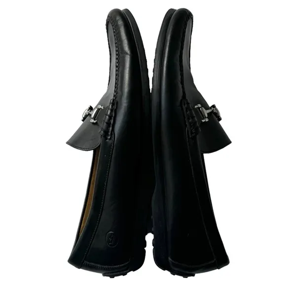 Peter Millar Horsebit Driving Loafers in Black Leather | 10.5 W