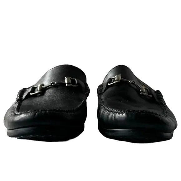 Peter Millar Horsebit Driving Loafers in Black Leather | 10.5 W