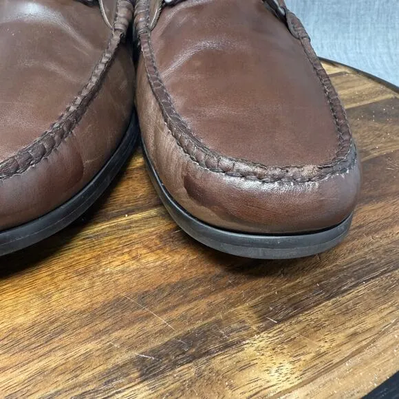 Peter Millar Men’s 11.5 Horsebit Loafers Brown Leather Casual Slip On