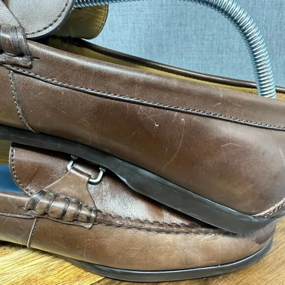 Peter Millar Men’s 11.5 Horsebit Loafers Brown Leather Casual Slip On