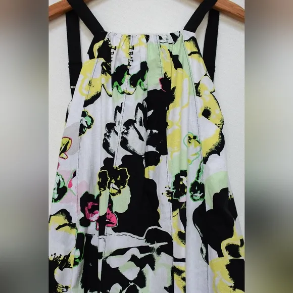 Peter Som Anthropologie Size M Larissa Tiered Floral Maxi Dress Oversized Boho