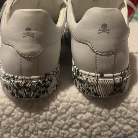 Philipp Plein White Sneakers with Silver Logo