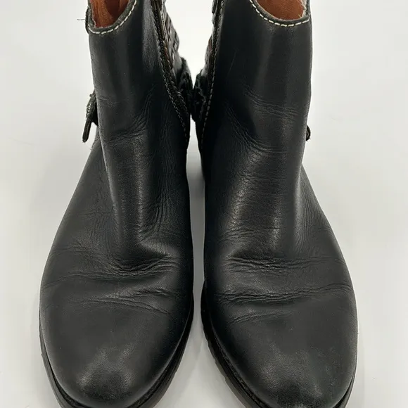 Pikolinos Black &amp; Brown Leather Ankle Boots Buckle Detail‎ Womens EU Size 39
