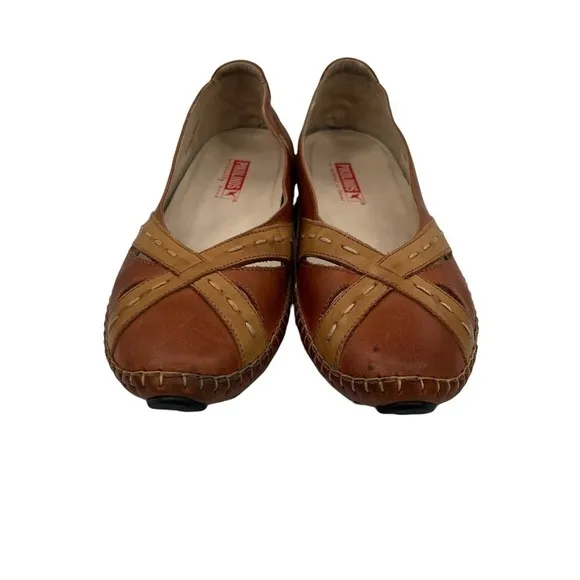 Pikolinos Brown Slip On Ballet Flats Size 40 Women's