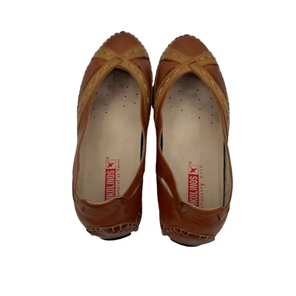 Pikolinos Brown Slip On Ballet Flats Size 40 Women's