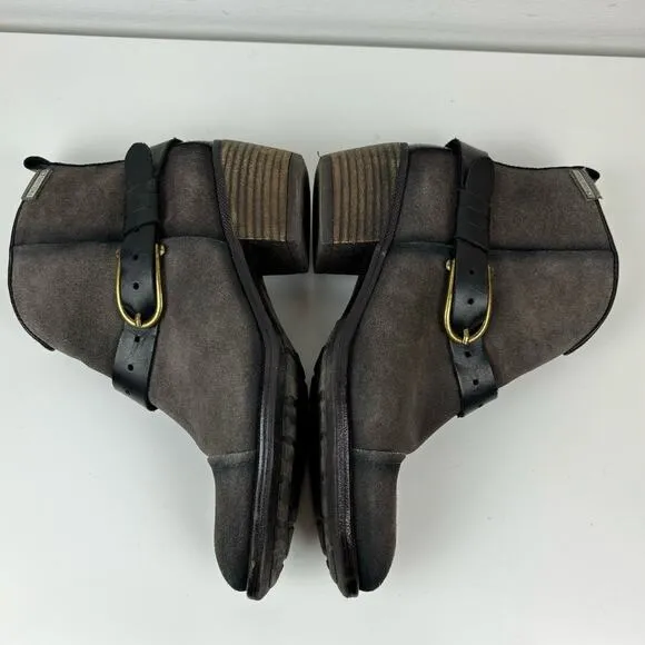 Pikolinos Gray Baqueira Suede Western Ankle Boots Harness EU 38 / US 7.5-8