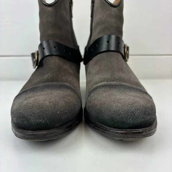 Pikolinos Gray Baqueira Suede Western Ankle Boots Harness EU 38 / US 7.5-8