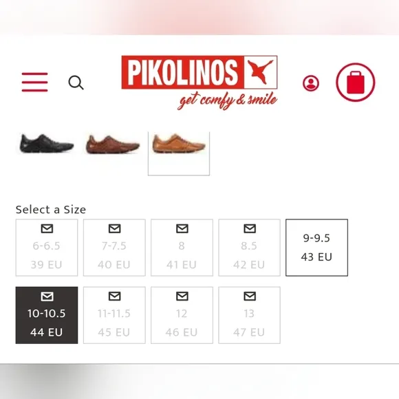 Pikolinos Men's Leather Hand Sewn Sneakers Size 44 (10-10.5).  #1311