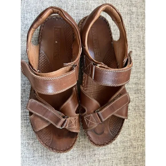 Pikolinos Men's Tarifa Strap Sandals 100% Calfskin Leather Sz 44 US 10-10.5