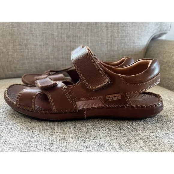 Pikolinos Men's Tarifa Strap Sandals 100% Calfskin Leather Sz 44 US 10-10.5