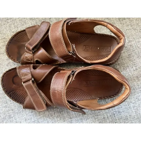 Pikolinos Men's Tarifa Strap Sandals 100% Calfskin Leather Sz 44 US 10-10.5