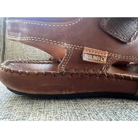 Pikolinos Men's Tarifa Strap Sandals 100% Calfskin Leather Sz 44 US 10-10.5
