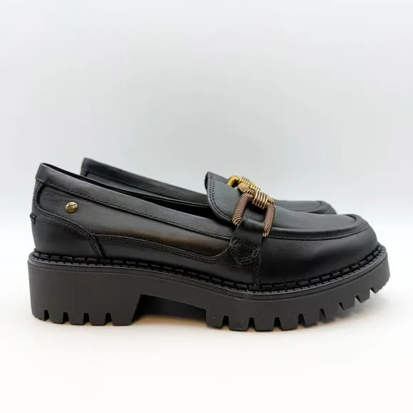 PIKOLINOS Womens Aviles Loafers EU 36 US 5.5-6 Black Leather W6P-3742 Link NIB