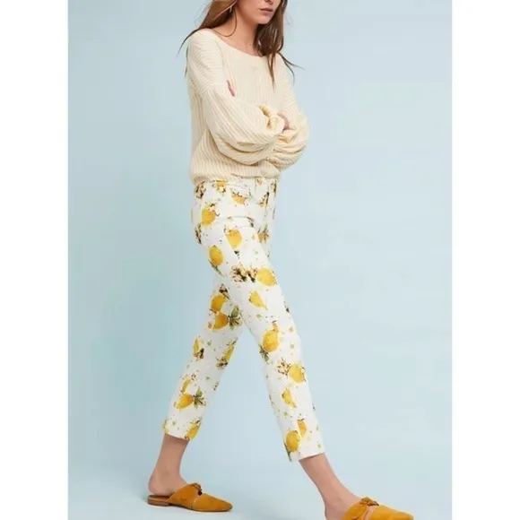 Pilcro Lemon Grove High-Rise Cropped Bootcut Jeans - Size 27