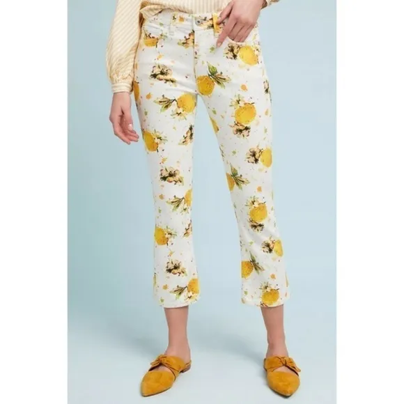 Pilcro Lemon Grove High-Rise Cropped Bootcut Jeans - Size 27