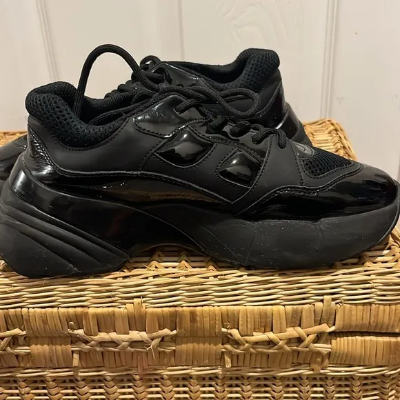 PINKO Rubino 2 patent black sneakers