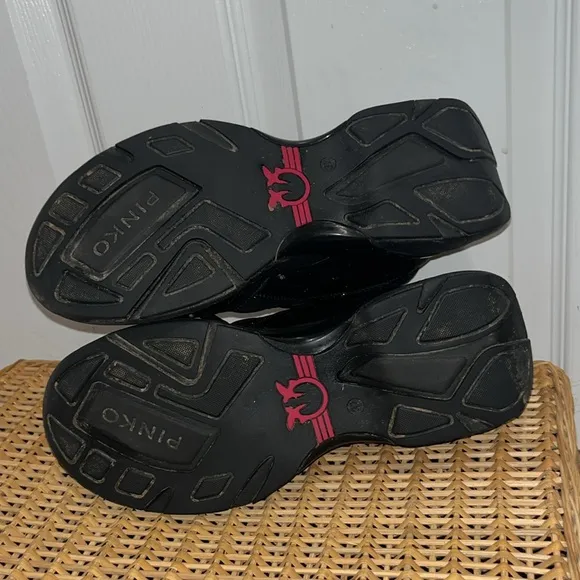 PINKO Rubino 2 patent black sneakers