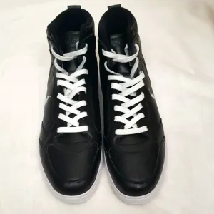 POLO Black and White Sneakers with High-Top Design and Comfortable Padding NWOT.