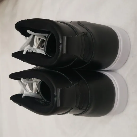 POLO Black and White Sneakers with High-Top Design and Comfortable Padding NWOT.