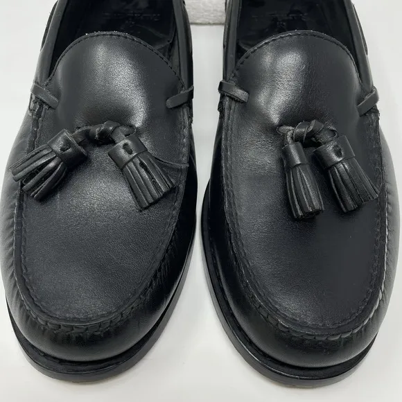 Polo Ralph Lauren Mens Size 11 D Shoes Loafers Black Leather Tassel Tassels