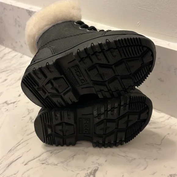 Polo Ralph Lauren Quinta Boots Black Sheep new Toddler boys girls Size 4