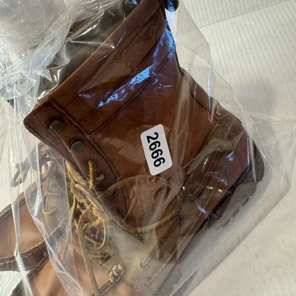 Polo Ralph Lauren Regiment Brown Leather Ankle Boots size 10.5 D