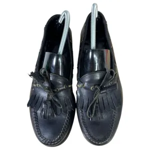 Polo Ralph Lauren Vintage Black Leather Tassel Loafers Men's Size 9 D