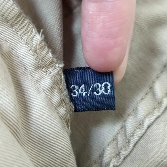 Polo Ralph Lauren Y2K Vintage 650 Straight Leg Talon Zip Chino Pants Khaki 34/30