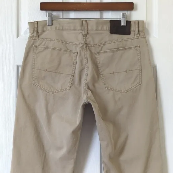 Polo Ralph Lauren Y2K Vintage 650 Straight Leg Talon Zip Chino Pants Khaki 34/30