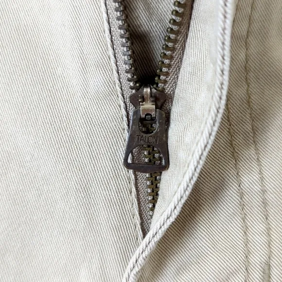 Polo Ralph Lauren Y2K Vintage 650 Straight Leg Talon Zip Chino Pants Khaki 34/30