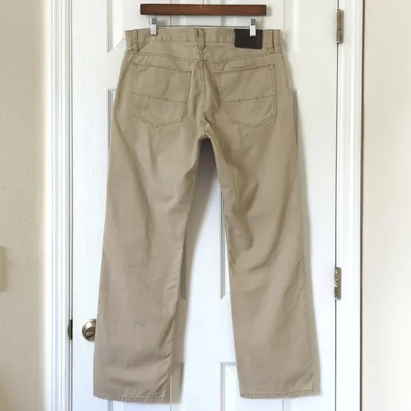 Polo Ralph Lauren Y2K Vintage 650 Straight Leg Talon Zip Chino Pants Khaki 34/30