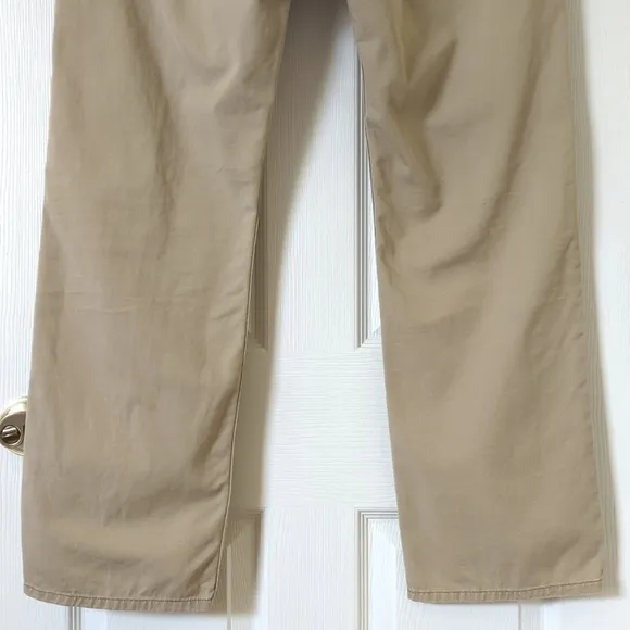 Polo Ralph Lauren Y2K Vintage 650 Straight Leg Talon Zip Chino Pants Khaki 34/30