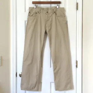 Polo Ralph Lauren Y2K Vintage 650 Straight Leg Talon Zip Chino Pants Khaki 34/30