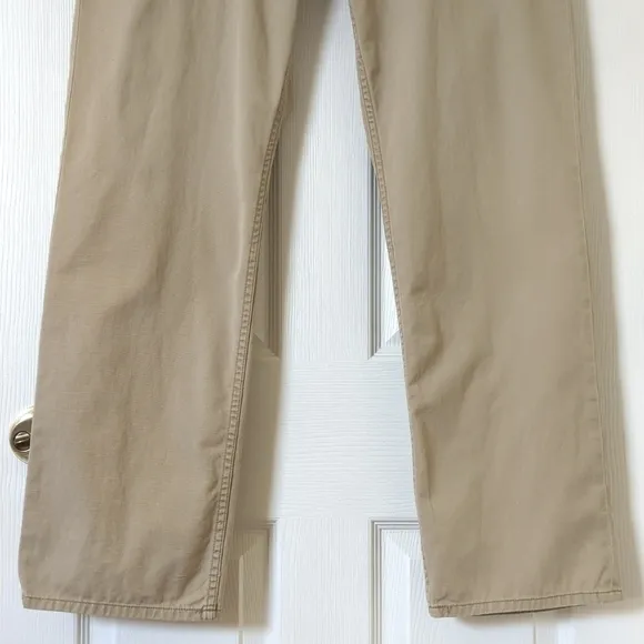 Polo Ralph Lauren Y2K Vintage 650 Straight Leg Talon Zip Chino Pants Khaki 34/30