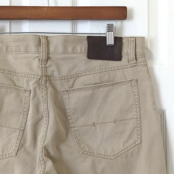 Polo Ralph Lauren Y2K Vintage 650 Straight Leg Talon Zip Chino Pants Khaki 34/30