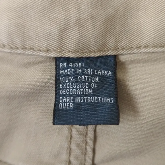 Polo Ralph Lauren Y2K Vintage 650 Straight Leg Talon Zip Chino Pants Khaki 34/30