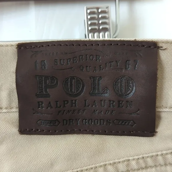 Polo Ralph Lauren Y2K Vintage 650 Straight Leg Talon Zip Chino Pants Khaki 34/30
