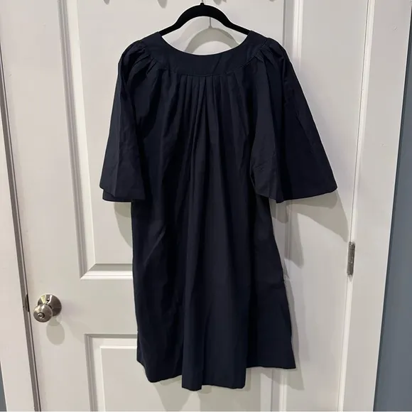 POMANDER PLACE Deep Navy Finley Flutter Sleeve Dress