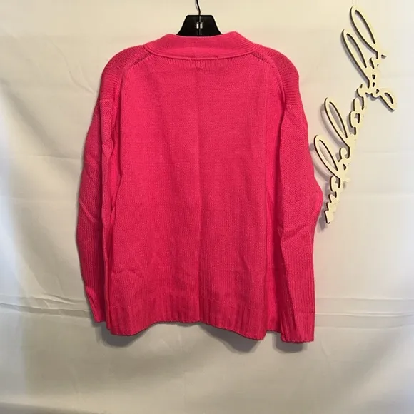 Pomander Place Hot Pink Slone Cardigan