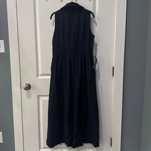 POMANDER PLACE Navy Sleeveless Noelle Maxi Dress