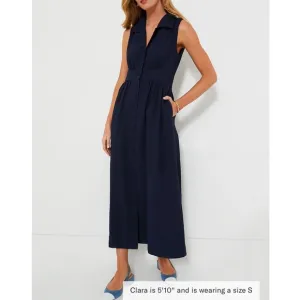 POMANDER PLACE Navy Sleeveless Noelle Maxi Dress