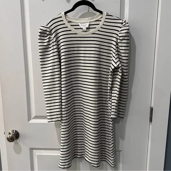 POMANDER PLACE Navy Stripe Vesty Mini Dress