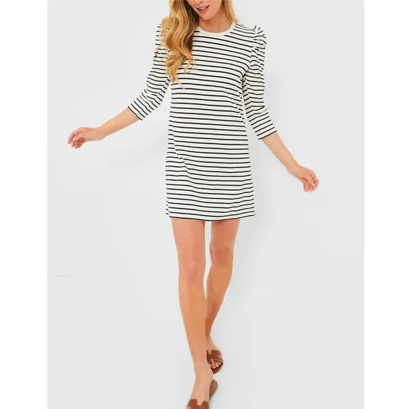 POMANDER PLACE Navy Stripe Vesty Mini Dress
